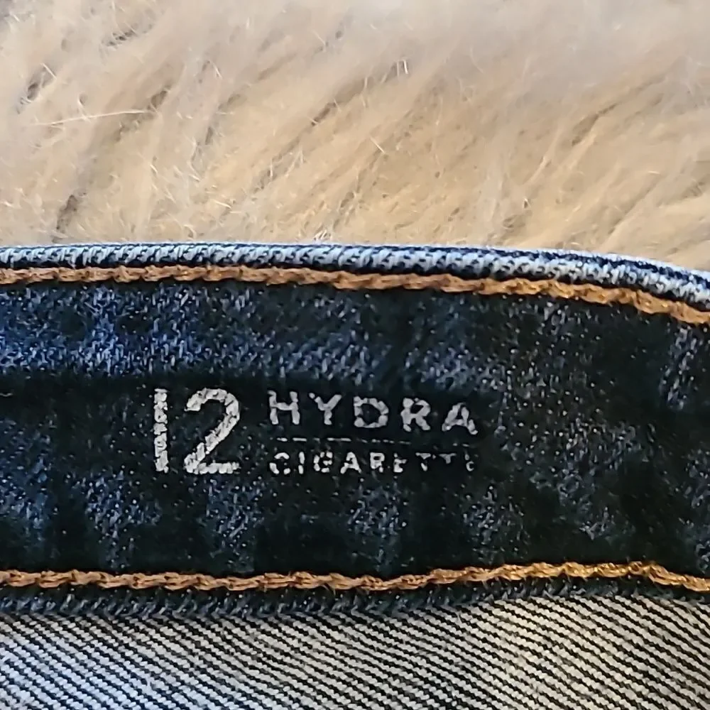 Big‎ star nova 7 12 hydra cigarette dark wash skinny jeans with embroidery